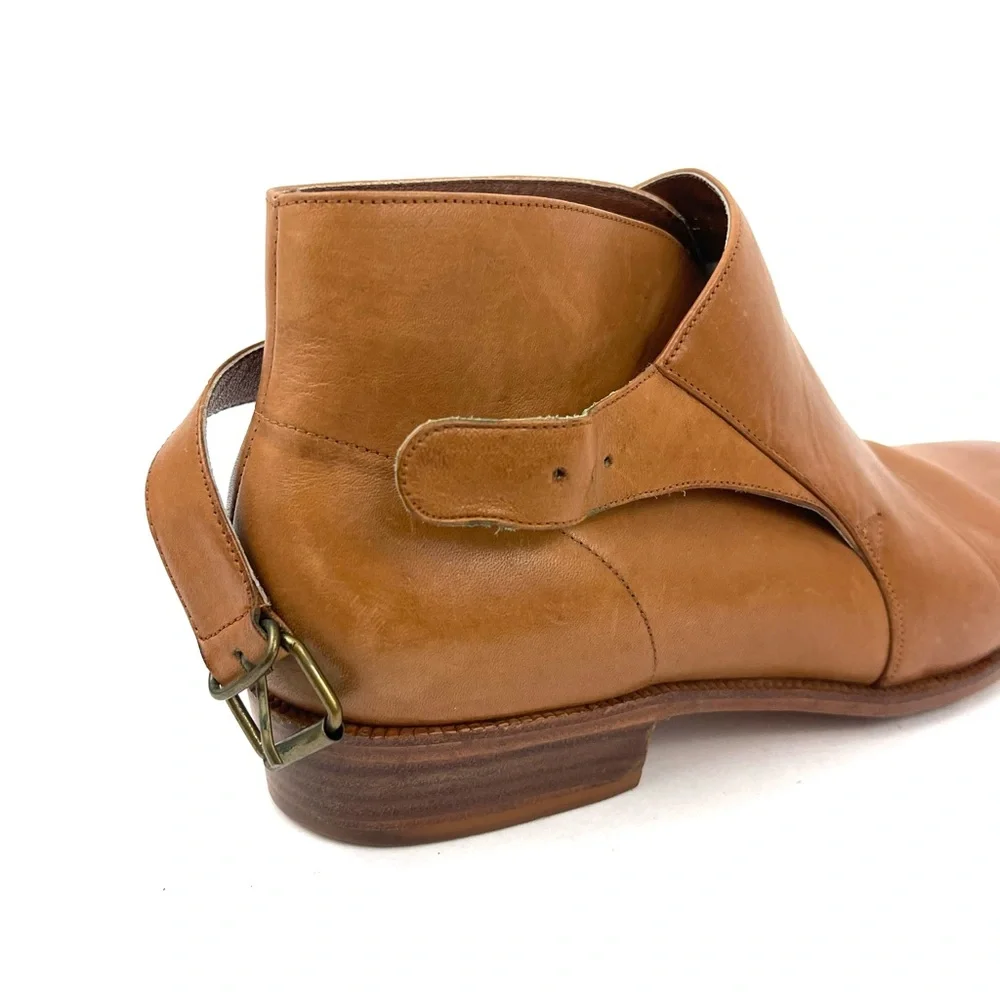 Vintage Levi's Shoes York Brown Leather Ankle Buckle Chelsea Boots